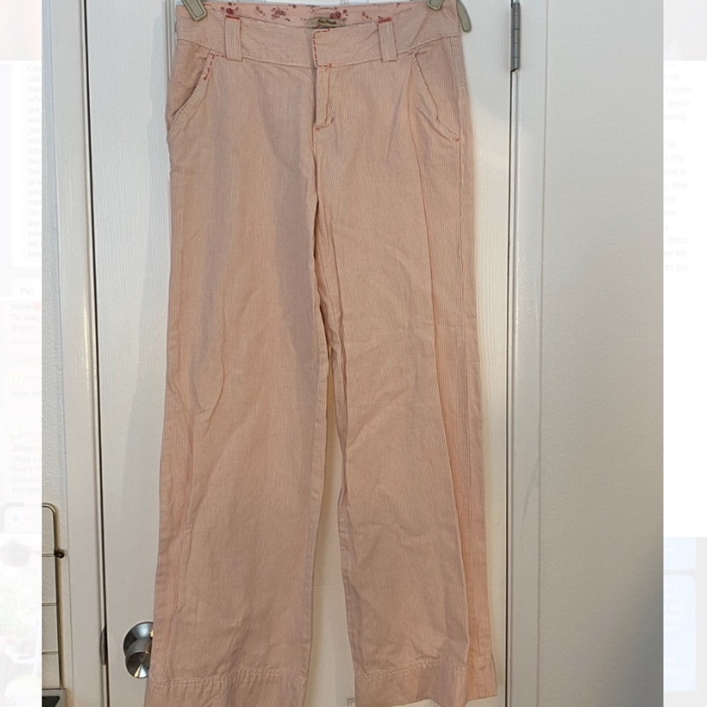 striped free people wide leg pants